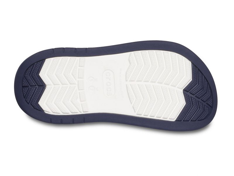 Кроксы серые с белым на толстой подошве Crocband™ Full Force Clog, фото 4