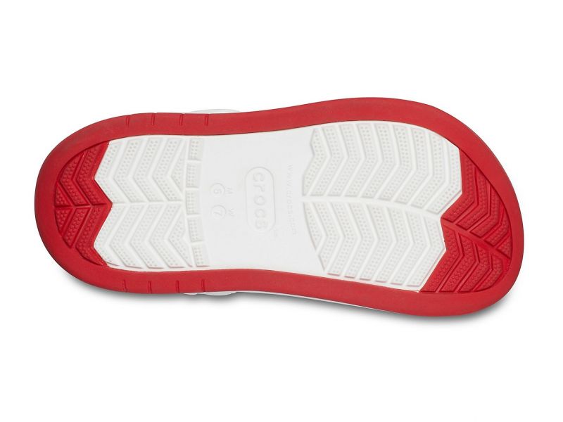 Кроксы белые с белым на толстой подошве Crocband™ Full Force Clog, фото 5