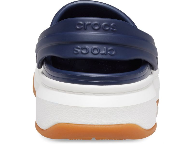 Кроксы синие с оранжевым на толстой подошве Crocband™ Full Force Clog, фото 3