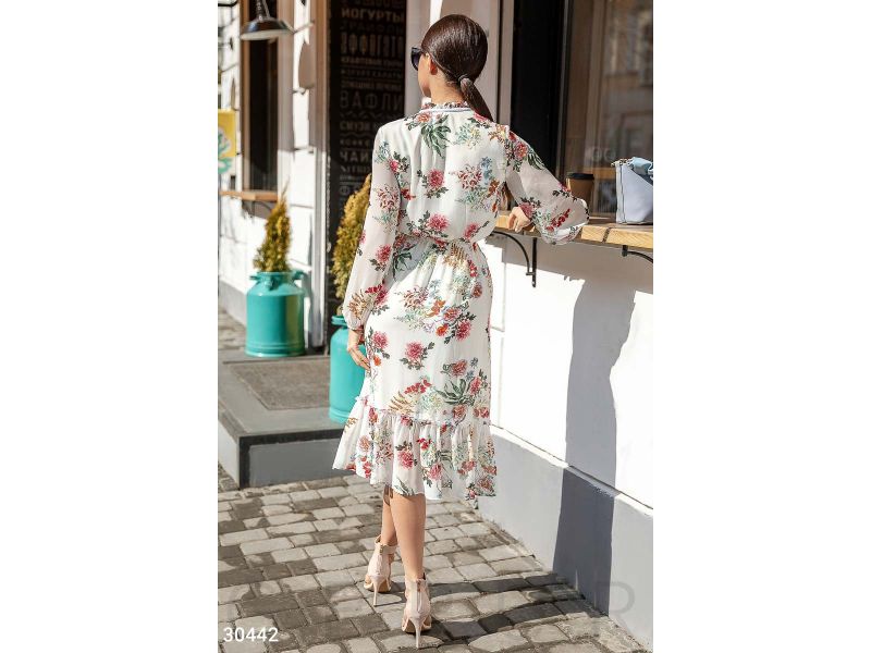 Шифоновое платье-миди  30442, фото 3