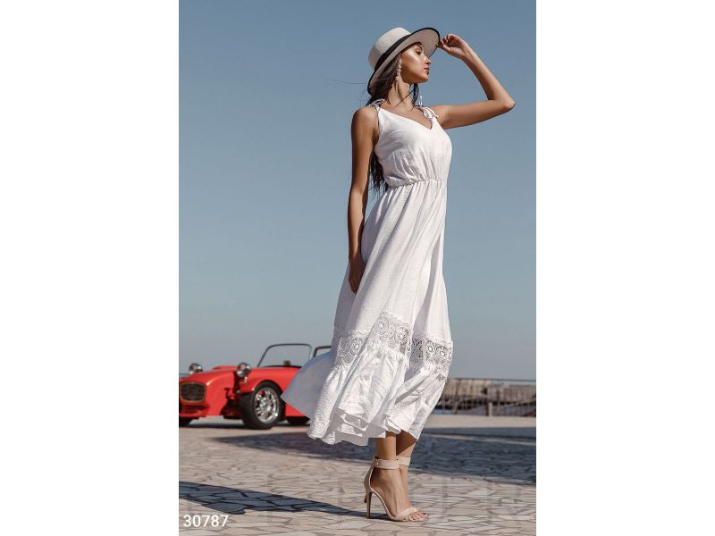 Длинный сарафан с кружевом 30787, фото 2