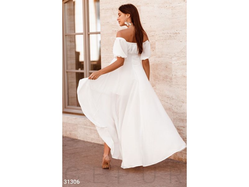 Асимметричное шифоновое платье 31306, фото 5