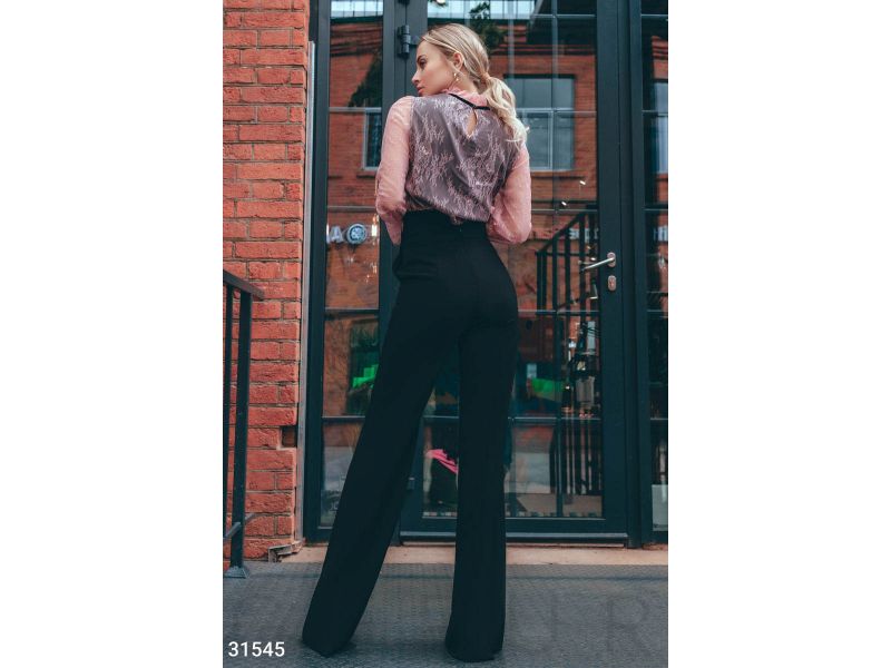 Контрастная кружевная блуза 31545, фото 3