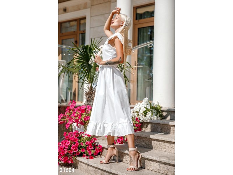 Сдержанное длинное платье  31604, фото 2