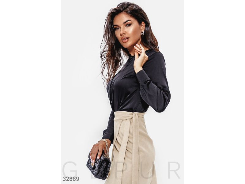 Шелковая строгая блуза 32889, фото 2