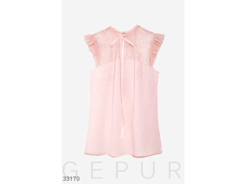 Блуза с кружевными вставками 33170, фото 4