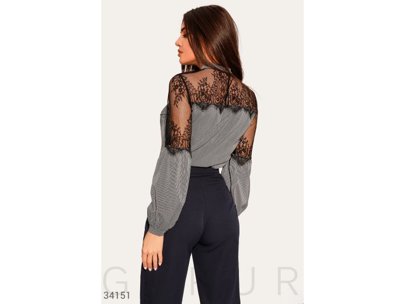 Блуза с ажурным декором  34151, фото 3