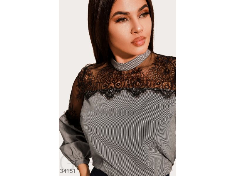 Блуза с ажурным декором  34151, фото 4