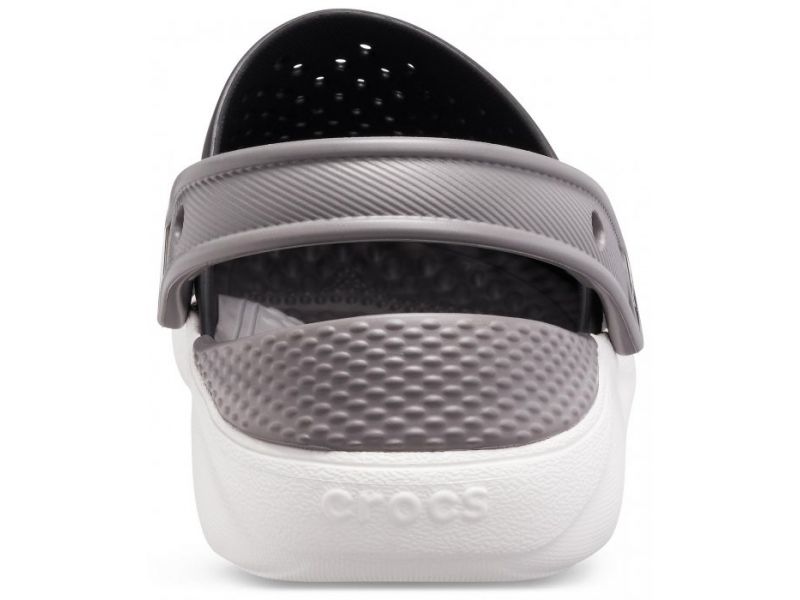 Детские черные с белой подошвой сабо CROCS Kids’ LiteRide™ Clog, фото 6