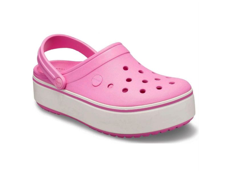 Кроксы на платформе розовые Crocs Crocband Platform Clog pink, фото 1