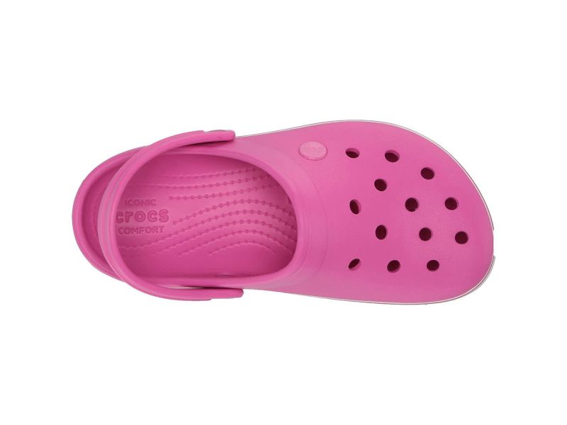 Кроксы на платформе розовые Crocs Crocband Platform Clog pink, фото 8