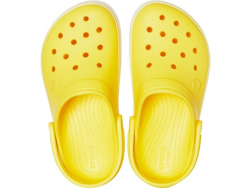 Crocs Crocband Platform Clog желтые Кроксы на платформе женские. Оригинал Сабо крокс, фото 5