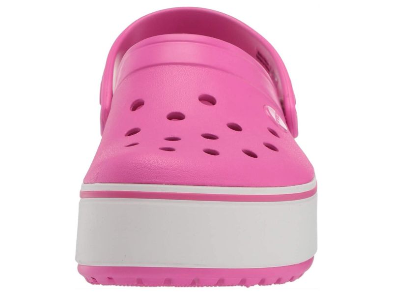 Кроксы на платформе розовые Crocs Crocband Platform Clog pink, фото 5