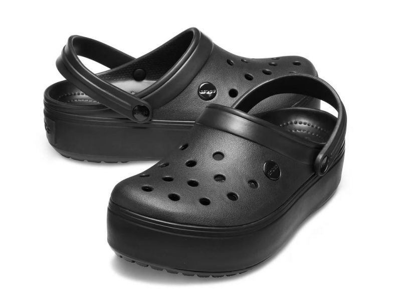 Crocs Crocband Platform Clog черные Кроксы на платформе женские. Оригинал Сабо крокс, фото 2